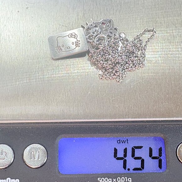 Sterling Silver 925 Hello Kitty Cubic Zirconia Pendant Necklace 16" Adjustable - Picture 13 of 14
